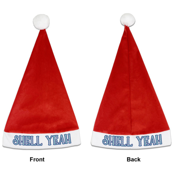 Custom Preppy Sea Shells Santa Hat - Front & Back (Personalized)