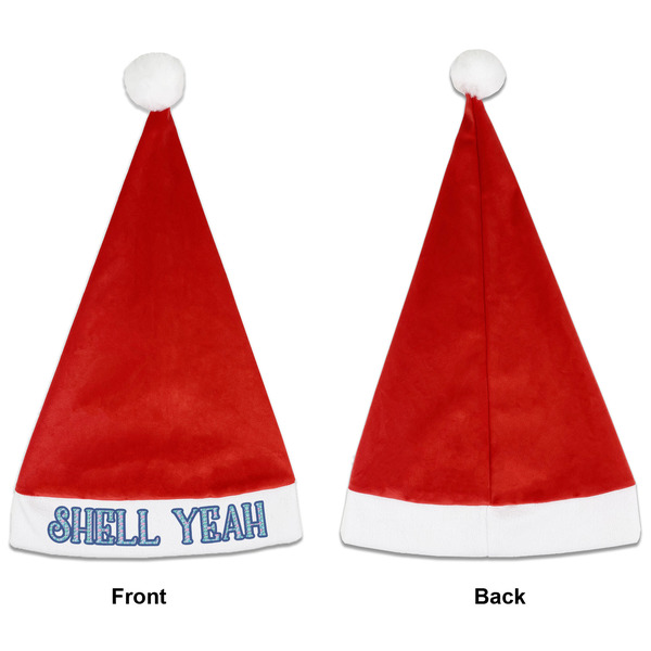 Preppy Sea Shells Santa Hats - Front and Back (Single Print) APPROVAL