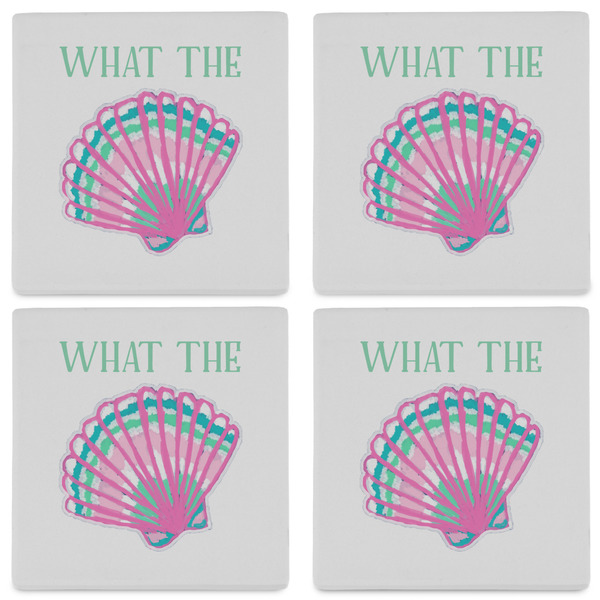 Preppy Sea Shells Set of 4 Sandstone Coasters - See All 4 View