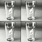 Preppy Sea Shells Set of Four Engraved Beer Glasses - Individual View