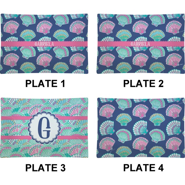 Sea Shells Set of Rectangular Appetizer / Dessert Plates (Approval)