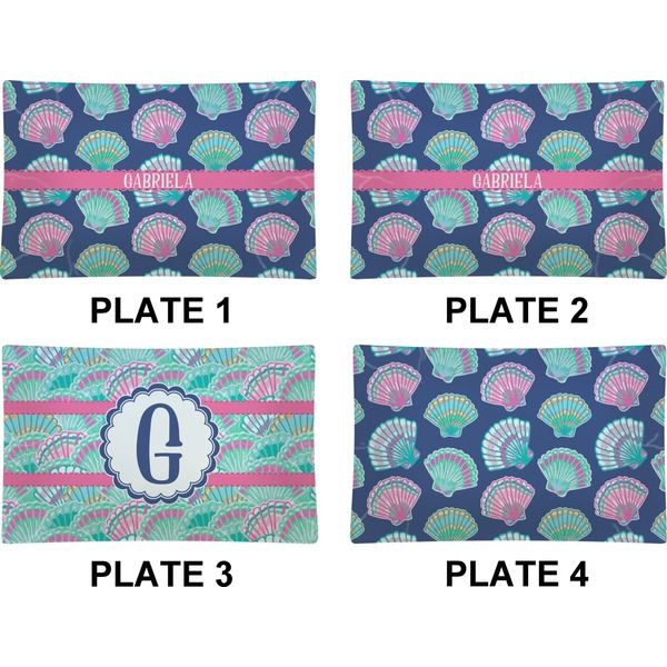 Sea Shells Set of Rectangular Dinner Plates (Approval)