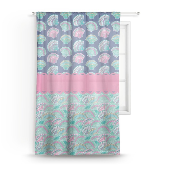 Custom Preppy Sea Shells Sheer Curtain - 50"x84" (Personalized)