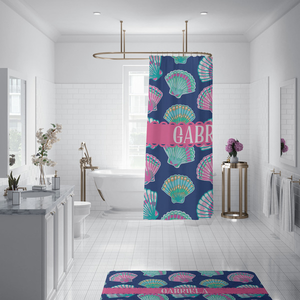 Preppy Sea Shells Shower Curtain - 70"x83"