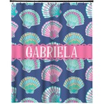 Preppy Sea Shells Extra Long Shower Curtain - 70"x84" (Personalized)