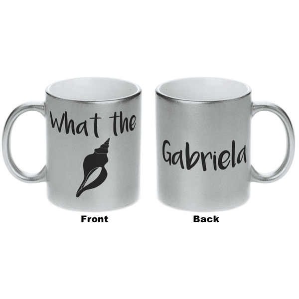 Preppy Sea Shells Silver Mug - Approval