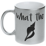 Preppy Sea Shells Metallic Silver Mug (Personalized)