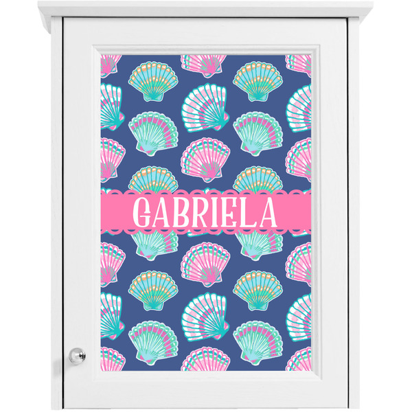 Sea Shells Single White Cabinet Decal