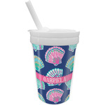 Preppy Sea Shells Sippy Cup with Straw (Personalized)