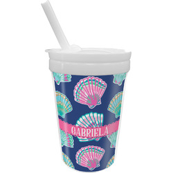 Preppy Sea Shells Sippy Cup with Straw (Personalized)