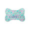 Preppy Sea Shells Bone Shaped Dog Food Mat (Small) (Personalized)