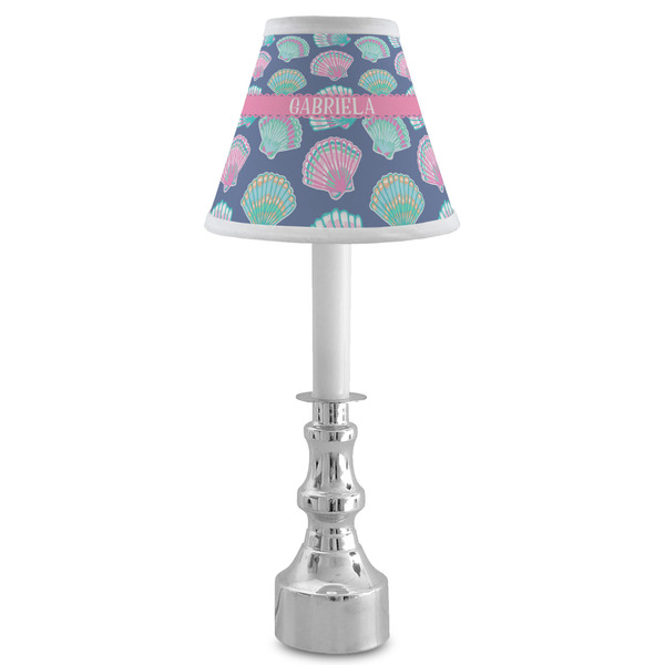 Preppy Sea Shells Small Chandelier Lamp - LIFESTYLE (on candle stick)