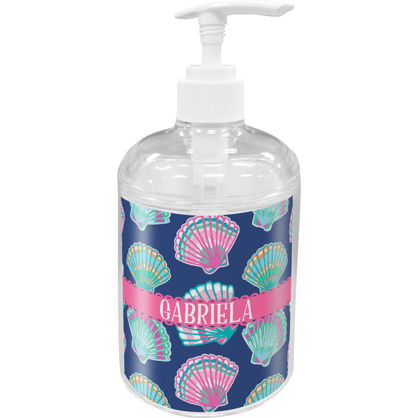 Custom Preppy Sea Shells Acrylic Soap & Lotion Bottle (Personalized)