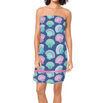 Preppy Sea Shells Spa / Bath Wrap w/ Name or Text