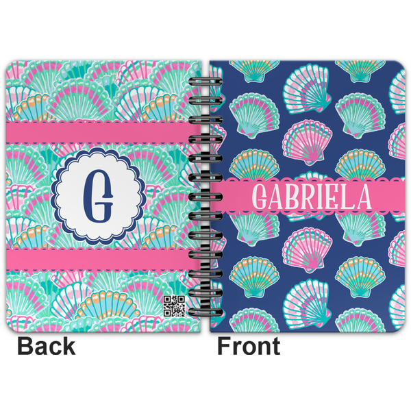 Preppy Sea Shells Spiral Journal 5 x 7 - Apvl
