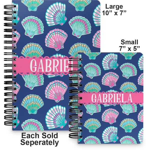 Preppy Sea Shells Spiral Journal - Comparison