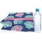 Preppy Sea Shells Sports Towel Folded with Water Bottle