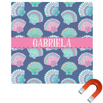 Preppy Sea Shells Square Car Magnet - 10" (Personalized)