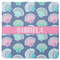 Preppy Sea Shells Square Rubber Backed Coaster (Personalized)