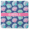 Preppy Sea Shells Square Rubber Backed Coaster (Personalized)