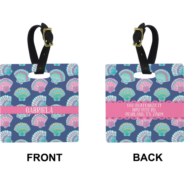 Sea Shells Square Luggage Tag (Front + Back)