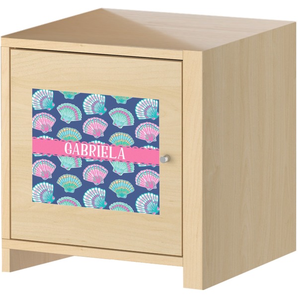 Sea Shells Square Wall Decal on Wooden Cabinet