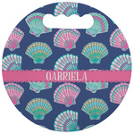 Preppy Sea Shells Stadium Cushion (Round) (Personalized)