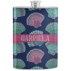 Preppy Sea Shells Stainless Steel Flask (Personalized)