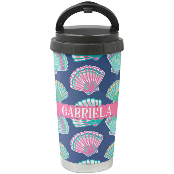 Custom Preppy Sea Shells Stainless Steel Coffee Tumbler (Personalized)