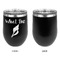 Preppy Sea Shells Stainless Wine Tumblers - Black - Single Sided - Approval