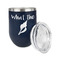 Preppy Sea Shells Stainless Wine Tumblers - Navy - Single Sided - Alt View