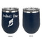 Preppy Sea Shells Stainless Wine Tumblers - Navy - Single Sided - Approval
