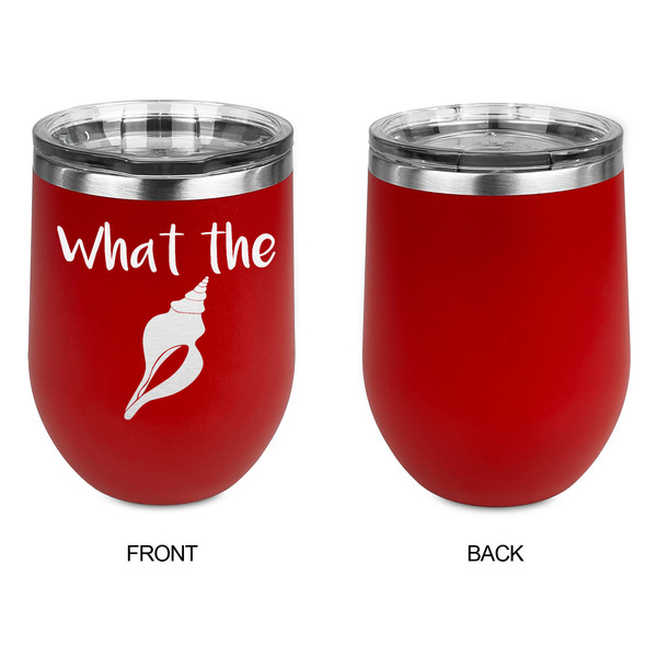 Preppy Sea Shells Stainless Wine Tumblers - Red - Single Sided - Approval