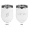 Preppy Sea Shells Stainless Wine Tumblers - White - Double Sided - Approval