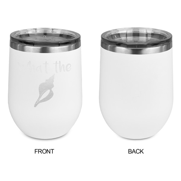 Preppy Sea Shells Stainless Wine Tumblers - White - Single Sided - Approval