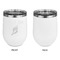 Preppy Sea Shells Stainless Wine Tumblers - White - Single Sided - Approval