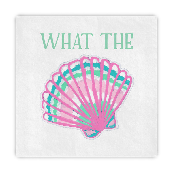 Custom Preppy Sea Shells Decorative Paper Napkins (Personalized)