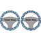 Preppy Sea Shells Steering Wheel Cover- Front and Back