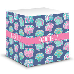 Preppy Sea Shells Sticky Note Cube (Personalized)