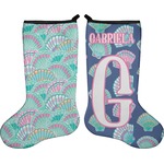 Preppy Sea Shells Holiday Stocking - Double-Sided - Neoprene (Personalized)