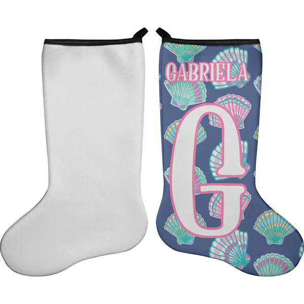 Preppy Sea Shells Stocking - Single-Sided - Approval