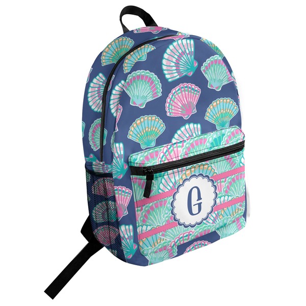 Custom Preppy Sea Shells Student Backpack (Personalized)
