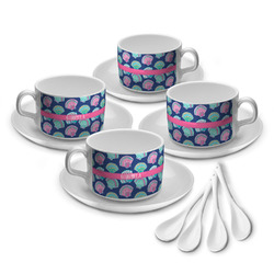 Preppy Sea Shells Tea Cup - Set of 4 (Personalized)
