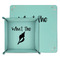 Preppy Sea Shells Teal Faux Leather Valet Trays - PARENT MAIN