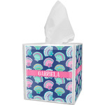 Preppy Sea Shells Tissue Box Cover (Personalized)