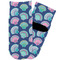 Preppy Sea Shells Toddler Ankle Socks - Single Pair - Front and Back