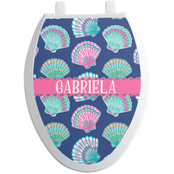 Preppy Sea Shells Toilet Seat Decal - Elongated (Personalized)
