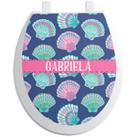 Preppy Sea Shells Toilet Seat Decal (Personalized)