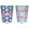 Preppy Sea Shells Trash Can White - Front and Back - Apvl