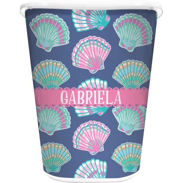 Custom Preppy Sea Shells Waste Basket (Personalized)